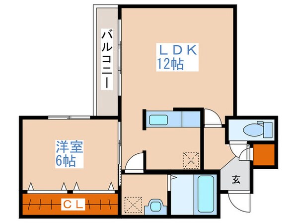 ラフィネ水車町の物件間取画像